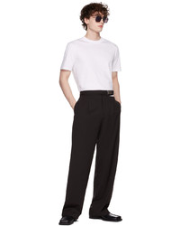 Pantalon chino en laine noir Carlota Barrera