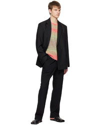 Pantalon chino en laine noir Solid Homme