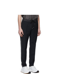 Pantalon chino en laine noir Dolce and Gabbana