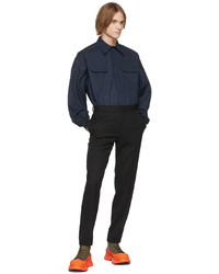 Pantalon chino en laine noir Alexander McQueen
