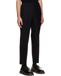 Pantalon chino en laine noir Solid Homme