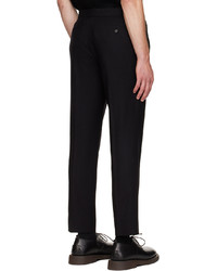 Pantalon chino en laine noir Solid Homme