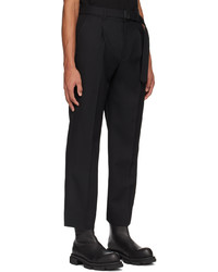 Pantalon chino en laine noir Solid Homme