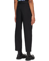 Pantalon chino en laine noir Solid Homme