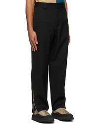 Pantalon chino en laine noir Jil Sander