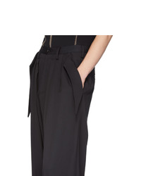 Pantalon chino en laine noir Sulvam