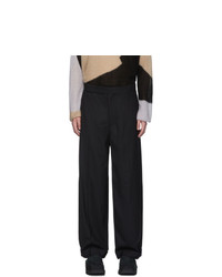 Pantalon chino en laine noir Eckhaus Latta