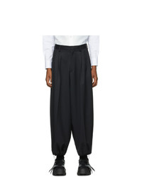 Pantalon chino en laine noir Fumito Ganryu