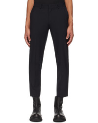 Pantalon chino en laine noir Solid Homme