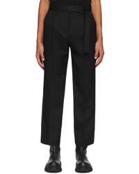 Pantalon chino en laine noir Solid Homme