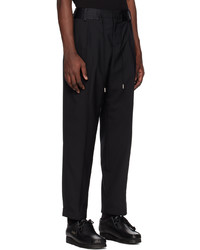 Pantalon chino en laine noir Sacai