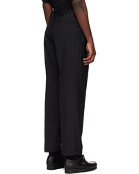 Pantalon chino en laine noir Sacai