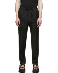 Pantalon chino en laine noir Versace