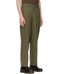 Pantalon chino en laine olive Won Hundred