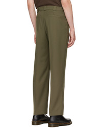 Pantalon chino en laine olive Won Hundred