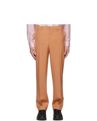 Pantalon chino en laine orange