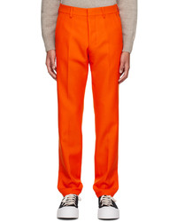 Pantalon chino en laine orange AMI Alexandre Mattiussi