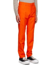 Pantalon chino en laine orange AMI Alexandre Mattiussi