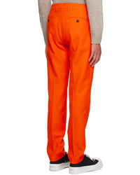 Pantalon chino en laine orange AMI Alexandre Mattiussi