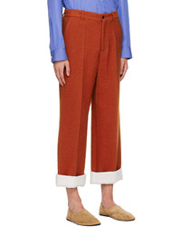 Pantalon chino en laine orange The Row