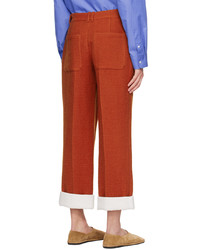 Pantalon chino en laine orange The Row