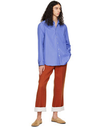 Pantalon chino en laine orange The Row