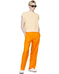 Pantalon chino en laine orange Bonsai