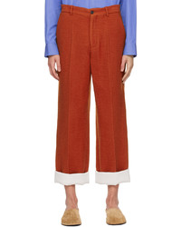 Pantalon chino en laine orange The Row