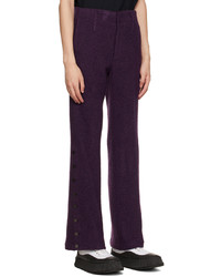 Pantalon chino en laine pourpre foncé Yuki Hashimoto