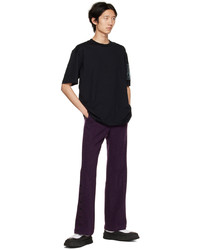 Pantalon chino en laine pourpre foncé Yuki Hashimoto