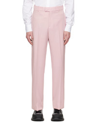Pantalon chino en laine rose Alexander McQueen