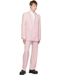Pantalon chino en laine rose Alexander McQueen