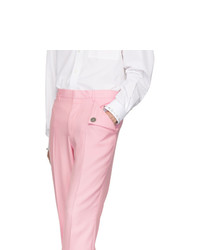 Pantalon chino en laine rose Burberry