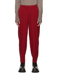 Pantalon chino en laine rouge Steven Passaro
