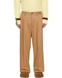 Pantalon chino en laine tabac Marni