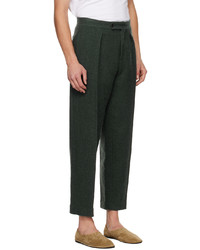 Pantalon chino en laine vert foncé The Row