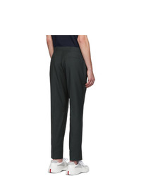 Pantalon chino en laine vert foncé Prada