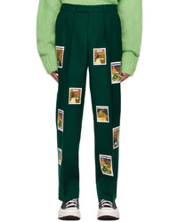 Pantalon chino en laine vert foncé Sky High Farm Workwear