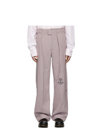 Pantalon chino en laine violet clair