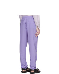 Pantalon chino en laine violet clair Tibi
