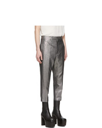 Pantalon chino en lin argenté Rick Owens