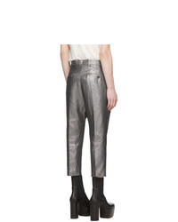 Pantalon chino en lin argenté Rick Owens