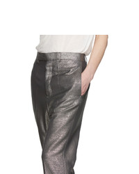 Pantalon chino en lin argenté Rick Owens