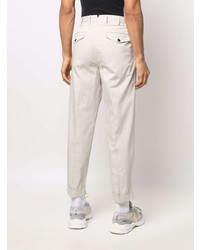 Pantalon chino en lin beige PT TORINO