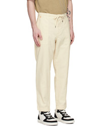 Pantalon chino en lin beige BOSS