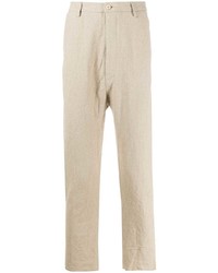 Pantalon chino en lin beige Poème Bohémien