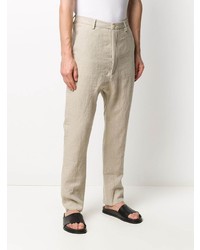 Pantalon chino en lin beige Poème Bohémien