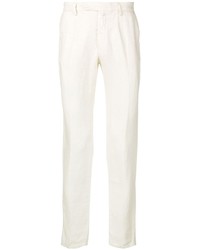 Pantalon chino en lin blanc Borrelli