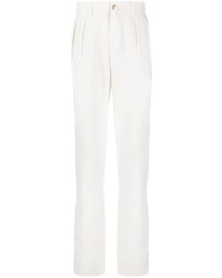 Pantalon chino en lin blanc Canali