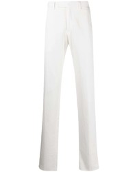 Pantalon chino en lin blanc Ermenegildo Zegna
